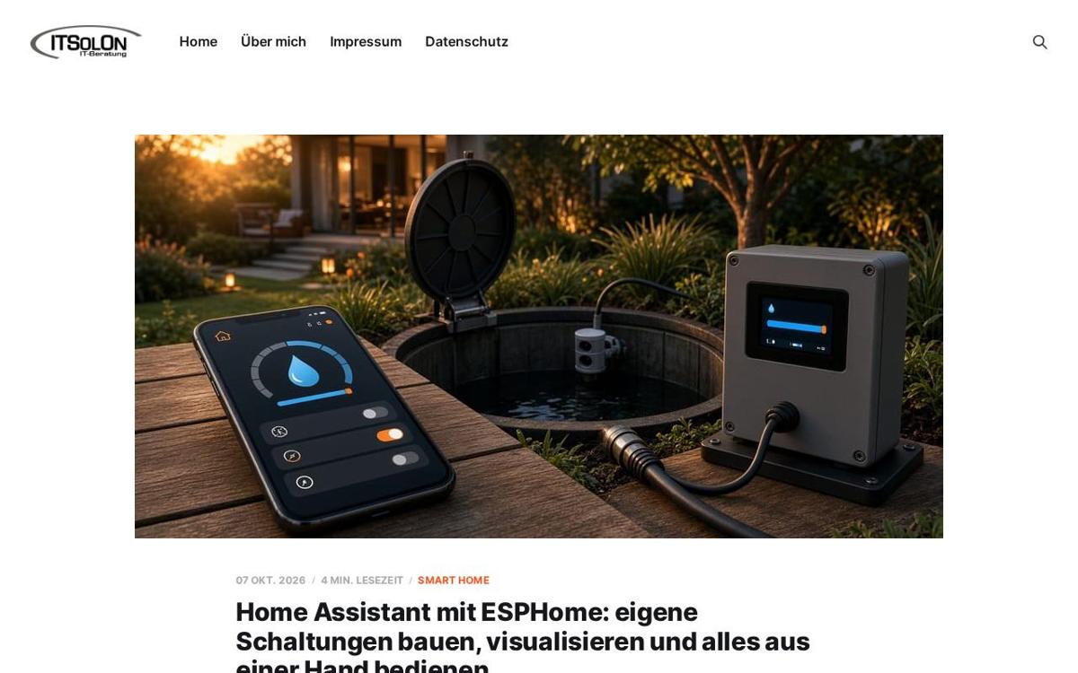 Startseite des ITSolOn-Forschungsblogs auf Ghost