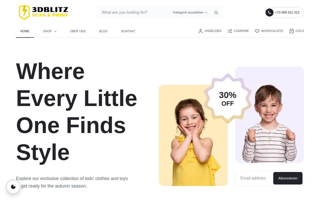 Aktuelle Startseite von 3dblitz.de