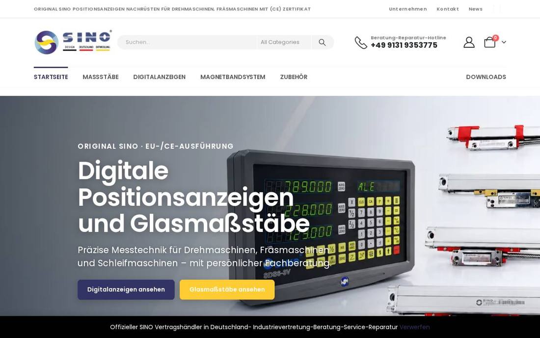 Aktuelle Startseite von sino-digitalanzeigen.de